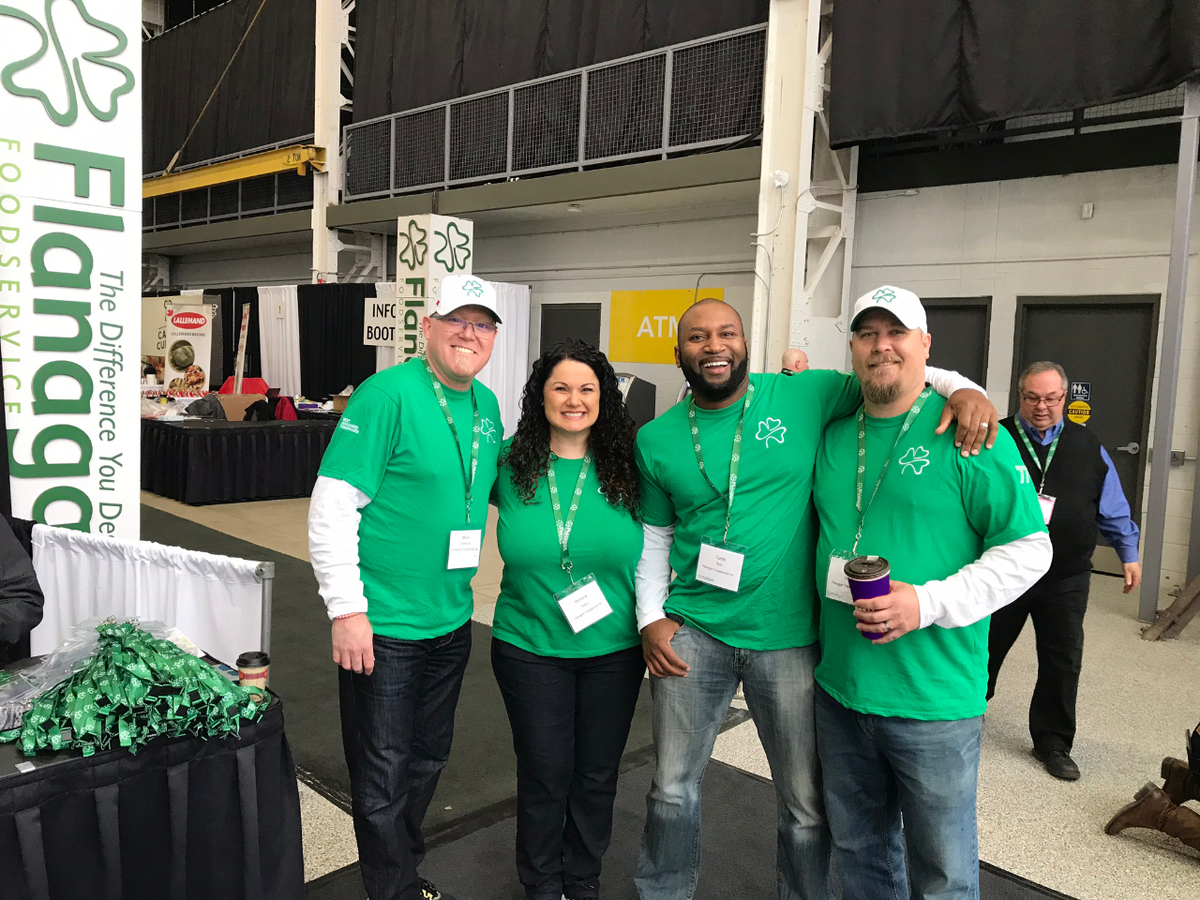 Smiling Flanagan Foodservice team at the annual spring show